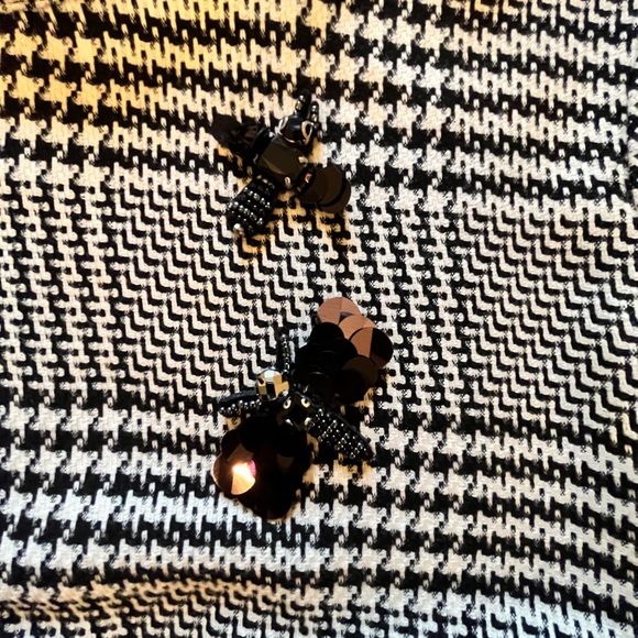 H&M Houndstooth mini dress with jewel insects, size 12 - Picture 2 of 5